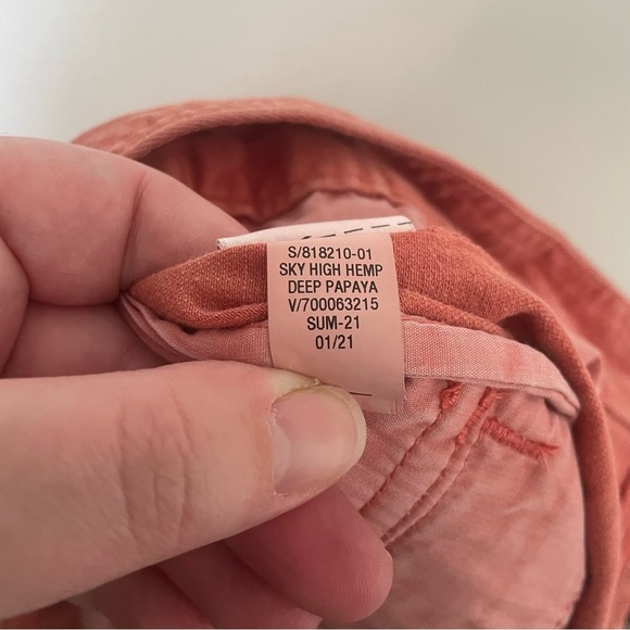 Gap Ultra High Rise Hemp and Cotton Shorts Pink Size 12 Tall - Picture 6 of 6